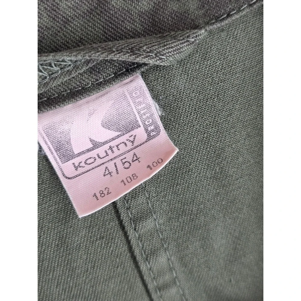 Vintage Czech Army Vz92 Work Jacket Mens XL Olive Green Camo Military Surplus